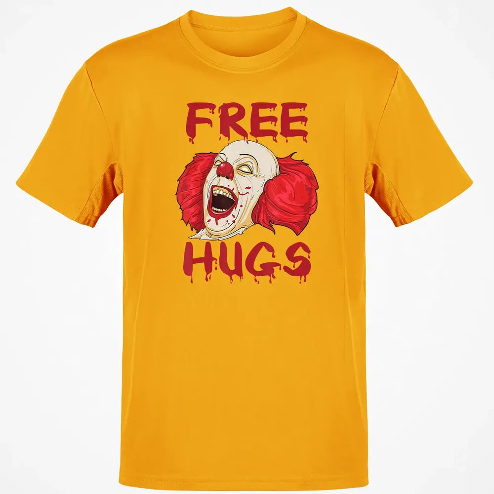 Free Hugs  Evil Killer Scary Clown Halloween Gift Classic Unisex T-Shirt - 5