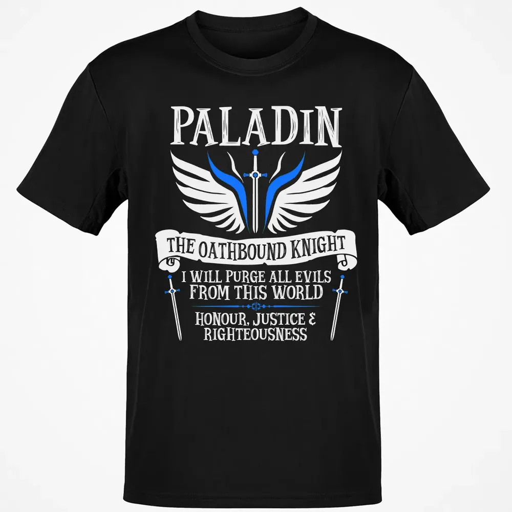 PALADIN, THE OATHBOUND KNIGHT (White) Classic Unisex T-Shirt - 2