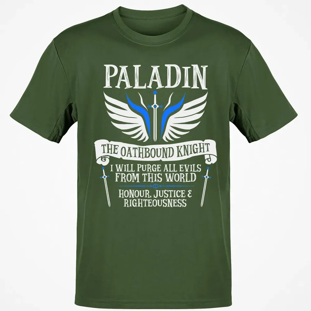 PALADIN, THE OATHBOUND KNIGHT (White) Classic Unisex T-Shirt - 7