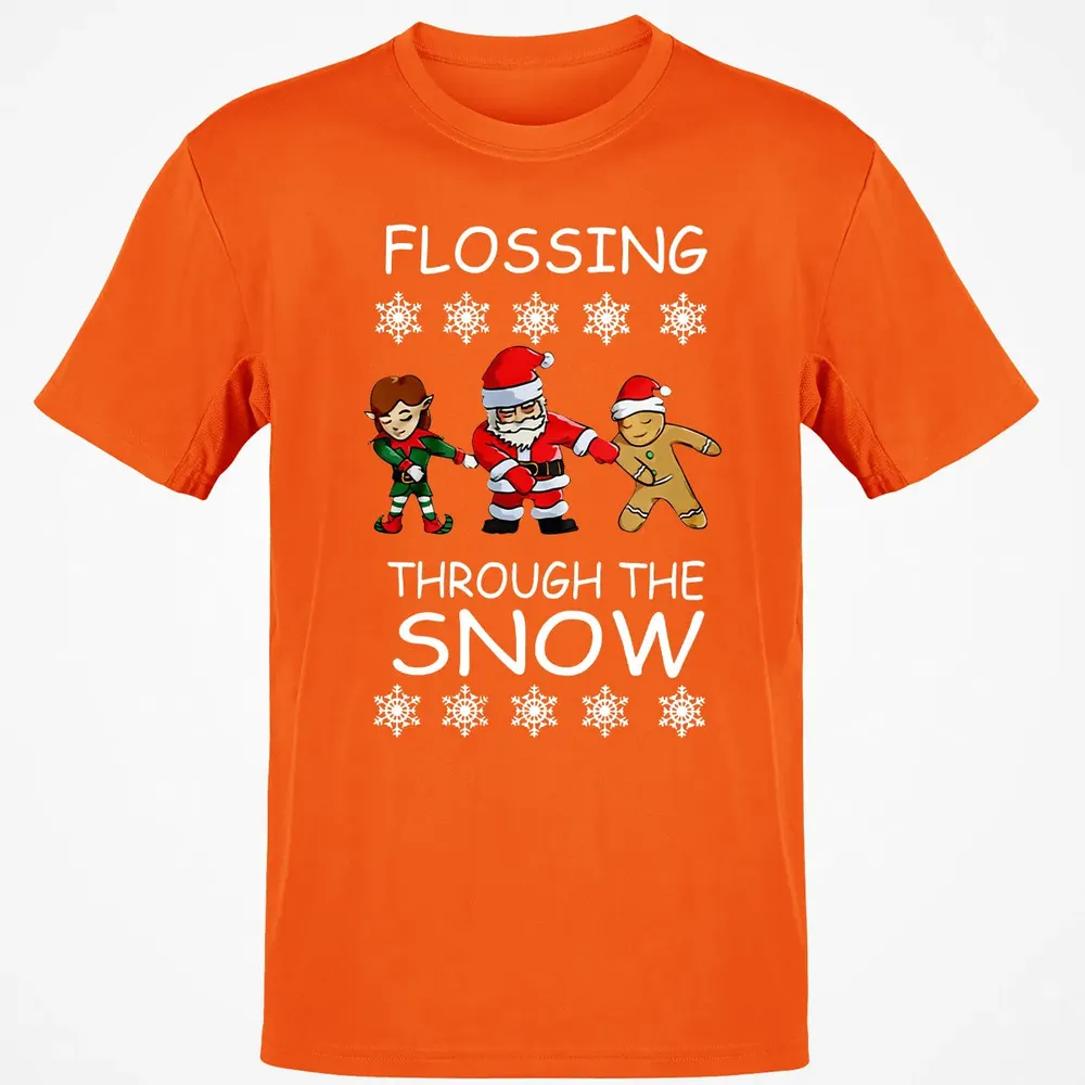 Floss through the snow Classic Unisex T-Shirt - 9