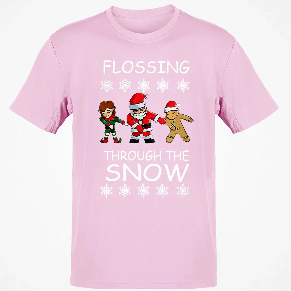 Floss through the snow Classic Unisex T-Shirt - 6