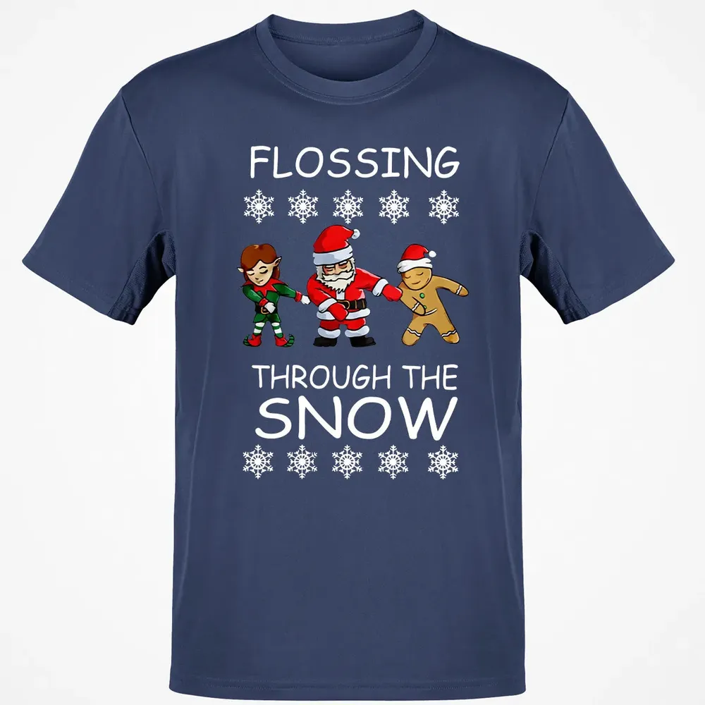 Floss through the snow Classic Unisex T-Shirt - 8