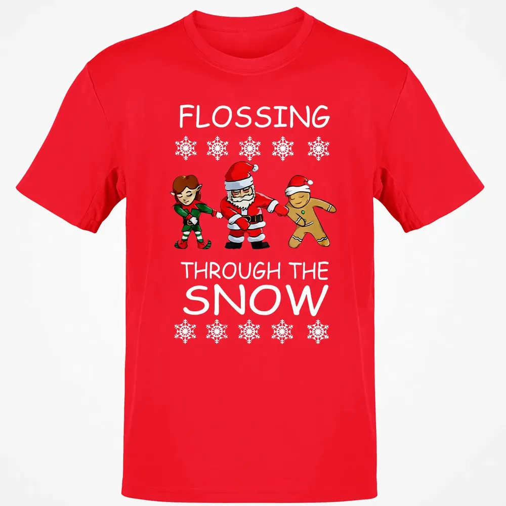Floss through the snow Classic Unisex T-Shirt - 11