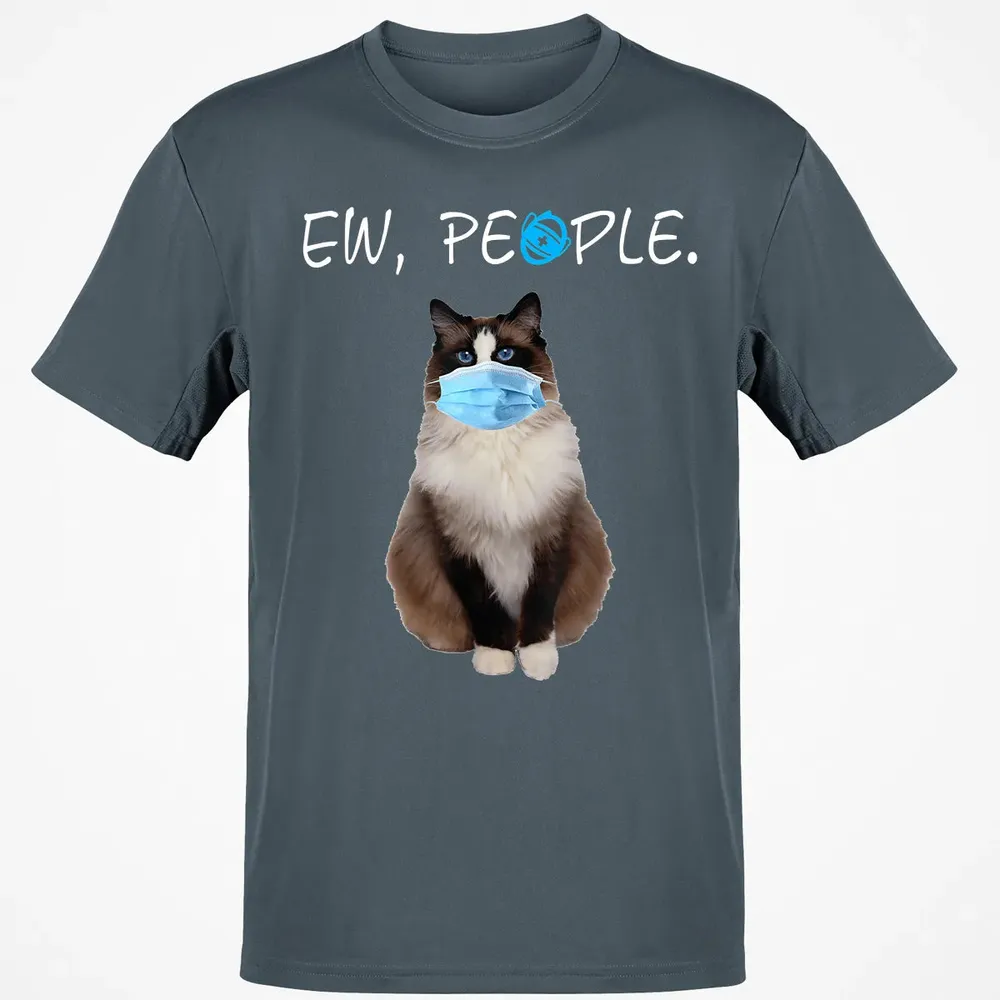 Ragdoll Cat Ew People Cat Wearing A Face Mask Classic Unisex T-Shirt - 4
