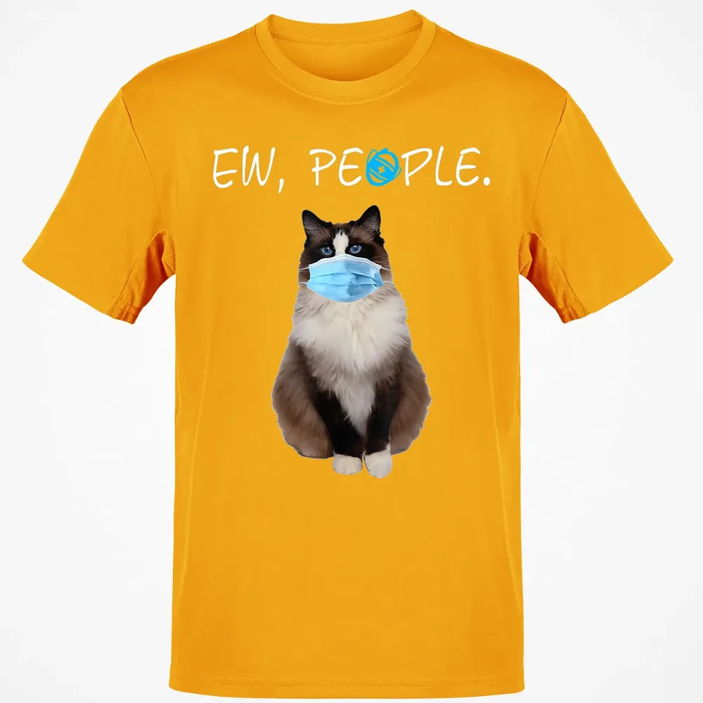 Ragdoll Cat Ew People Cat Wearing A Face Mask Classic Unisex T-Shirt - 5