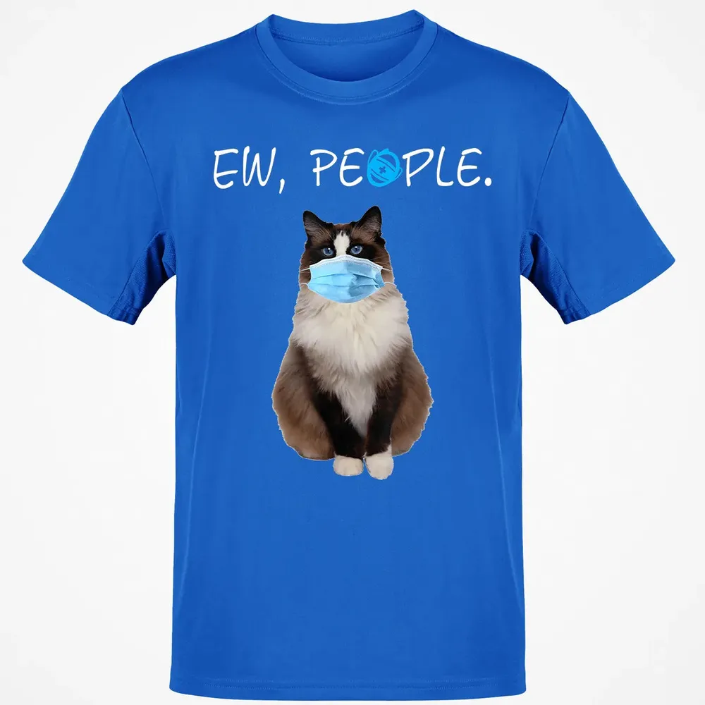 Ragdoll Cat Ew People Cat Wearing A Face Mask Classic Unisex T-Shirt - 12