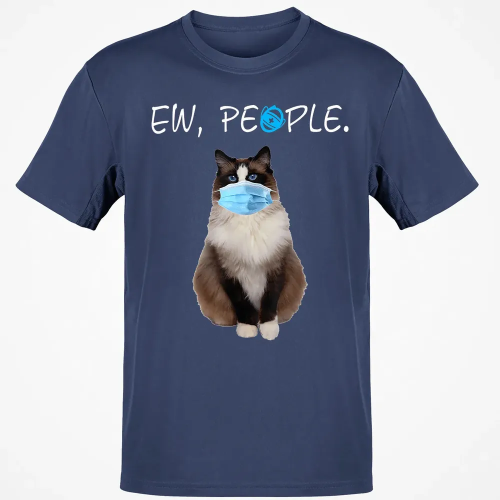 Ragdoll Cat Ew People Cat Wearing A Face Mask Classic Unisex T-Shirt - 8