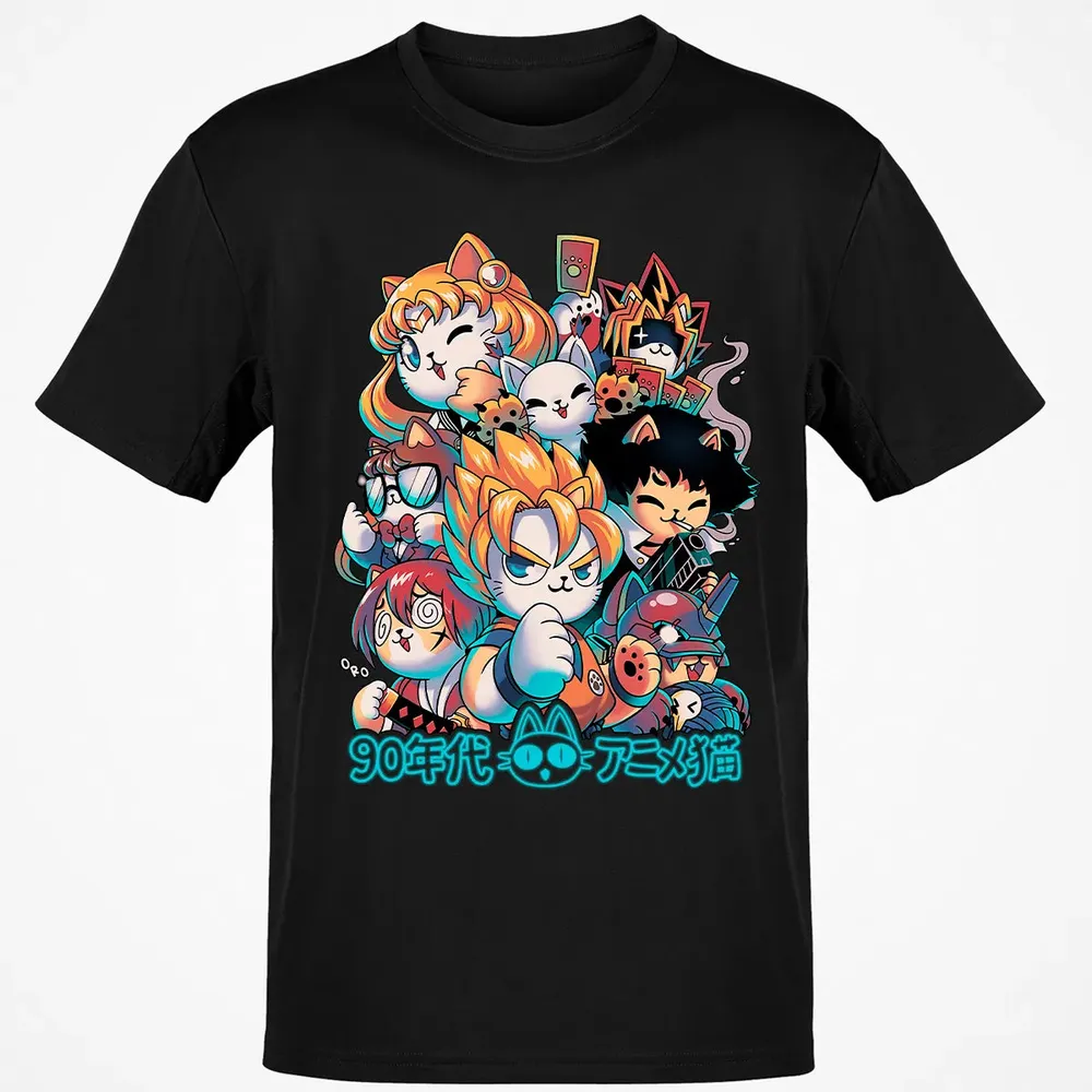 90s Anime Neko Classic Unisex T-Shirt - 2