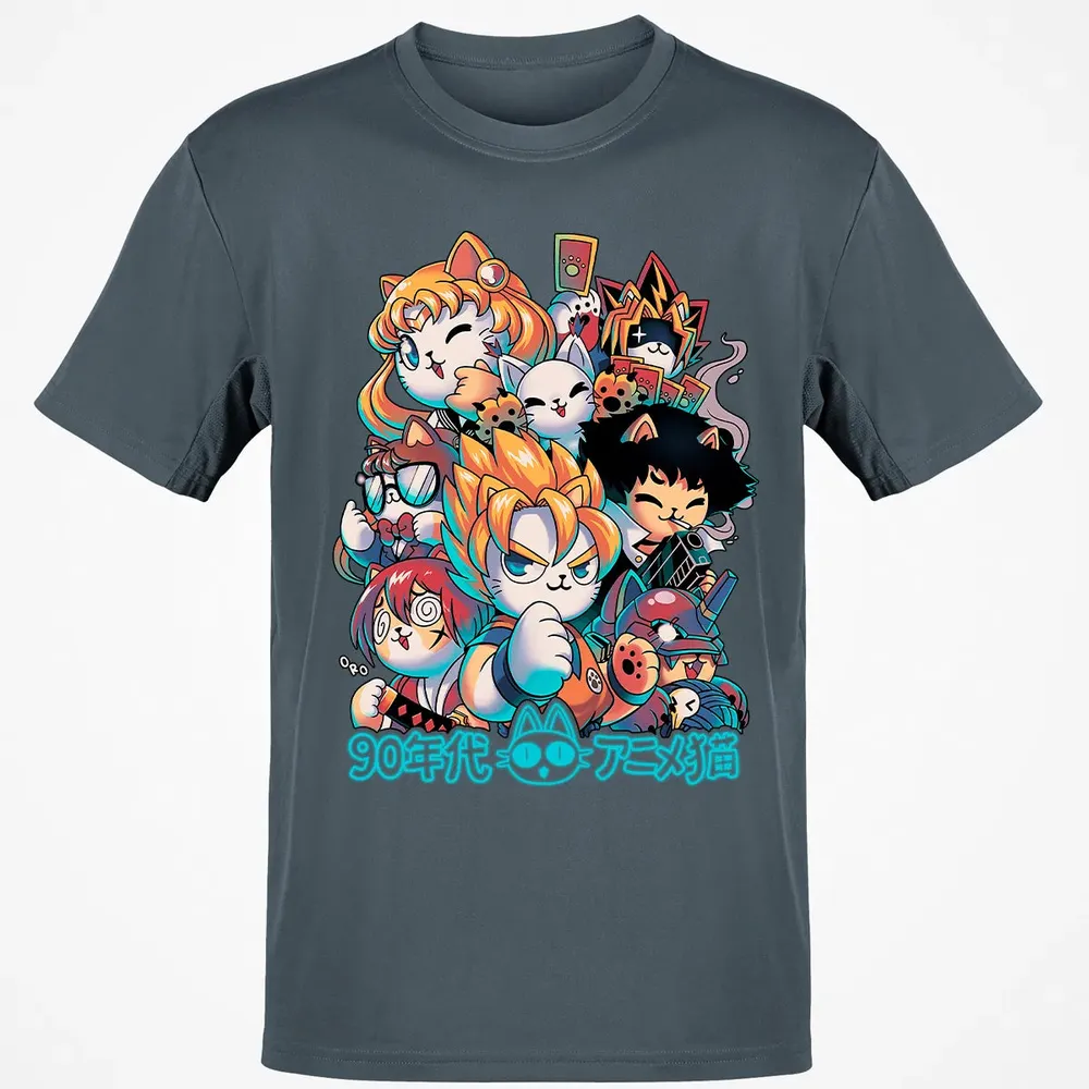 90s Anime Neko Classic Unisex T-Shirt - 4