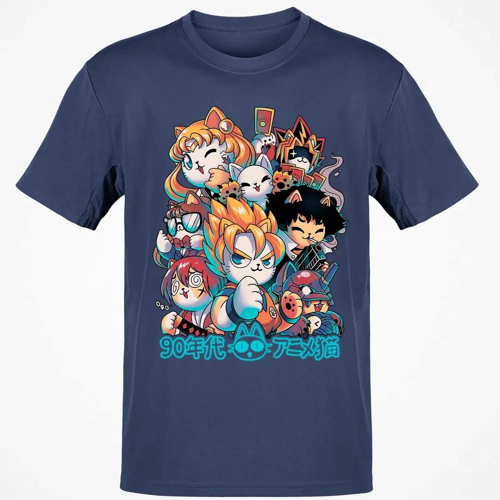 90s Anime Neko Classic Unisex T-Shirt - 8