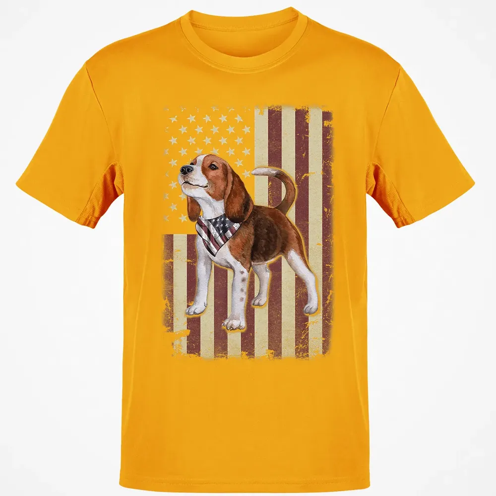 Beagle American Flag Bandana Patriotic 4th Of July T Classic Unisex T-Shirt - 5