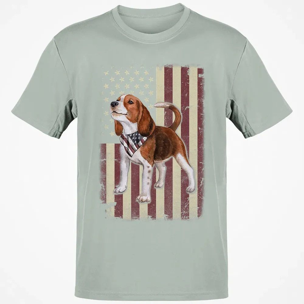 Beagle American Flag Bandana Patriotic 4th Of July T Classic Unisex T-Shirt - 3