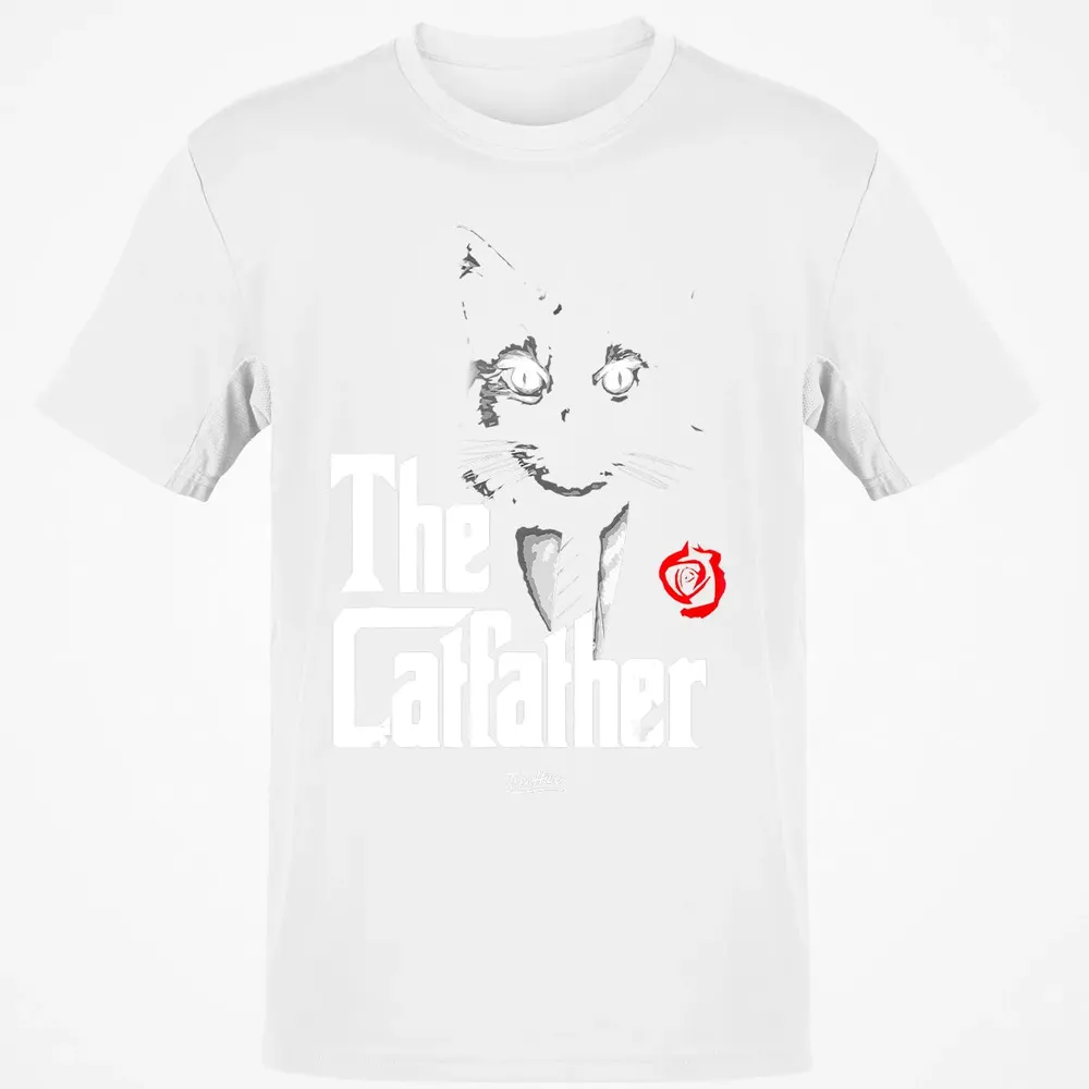 The Catfather Funny Cat Dad Tuxedo Cat Papa Novelty Themed Classic Unisex T-Shirt - 13