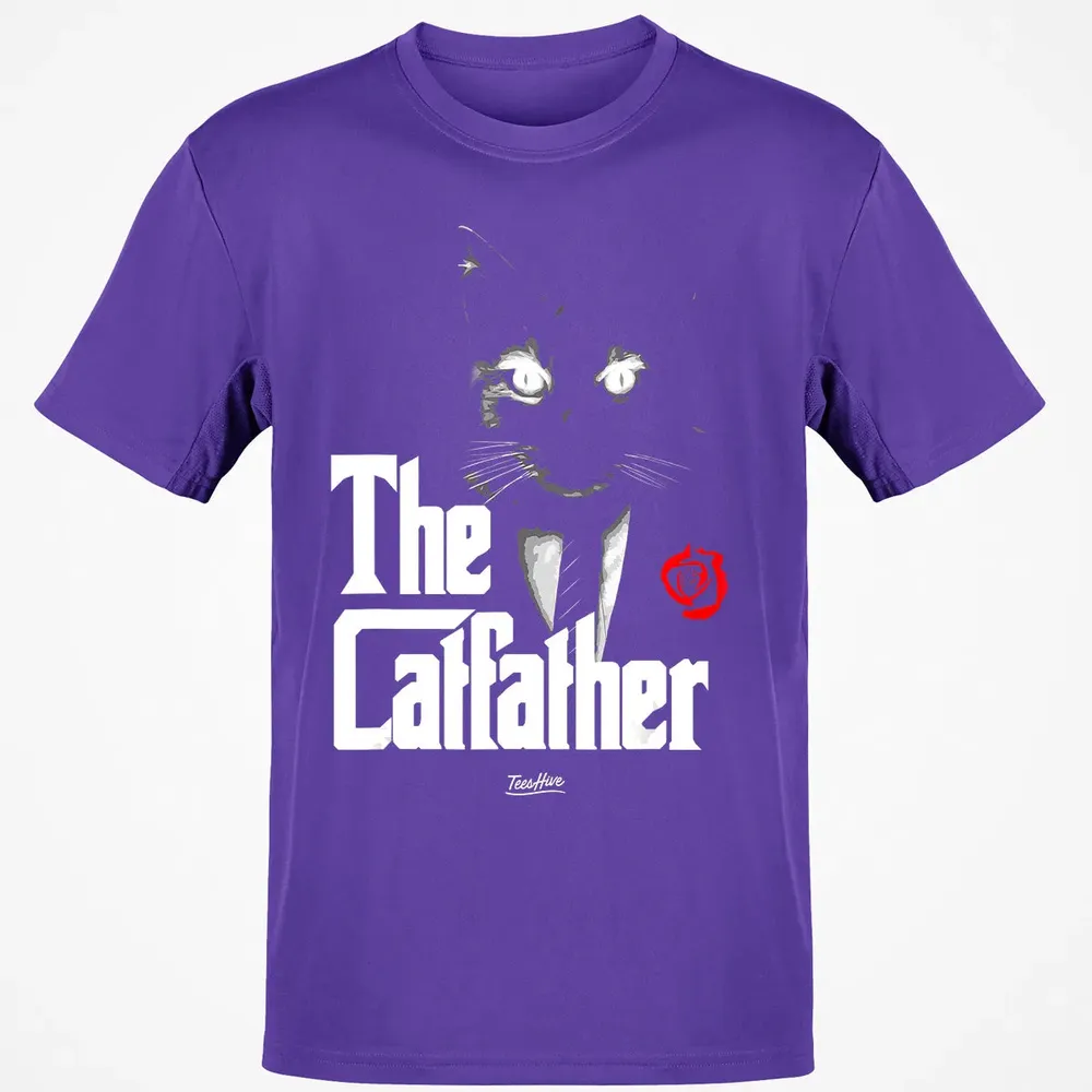 The Catfather Funny Cat Dad Tuxedo Cat Papa Novelty Themed Classic Unisex T-Shirt - 10