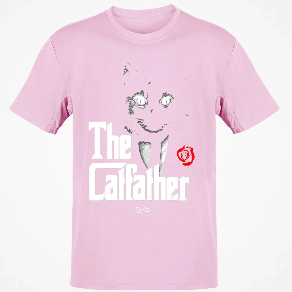 The Catfather Funny Cat Dad Tuxedo Cat Papa Novelty Themed Classic Unisex T-Shirt - 6
