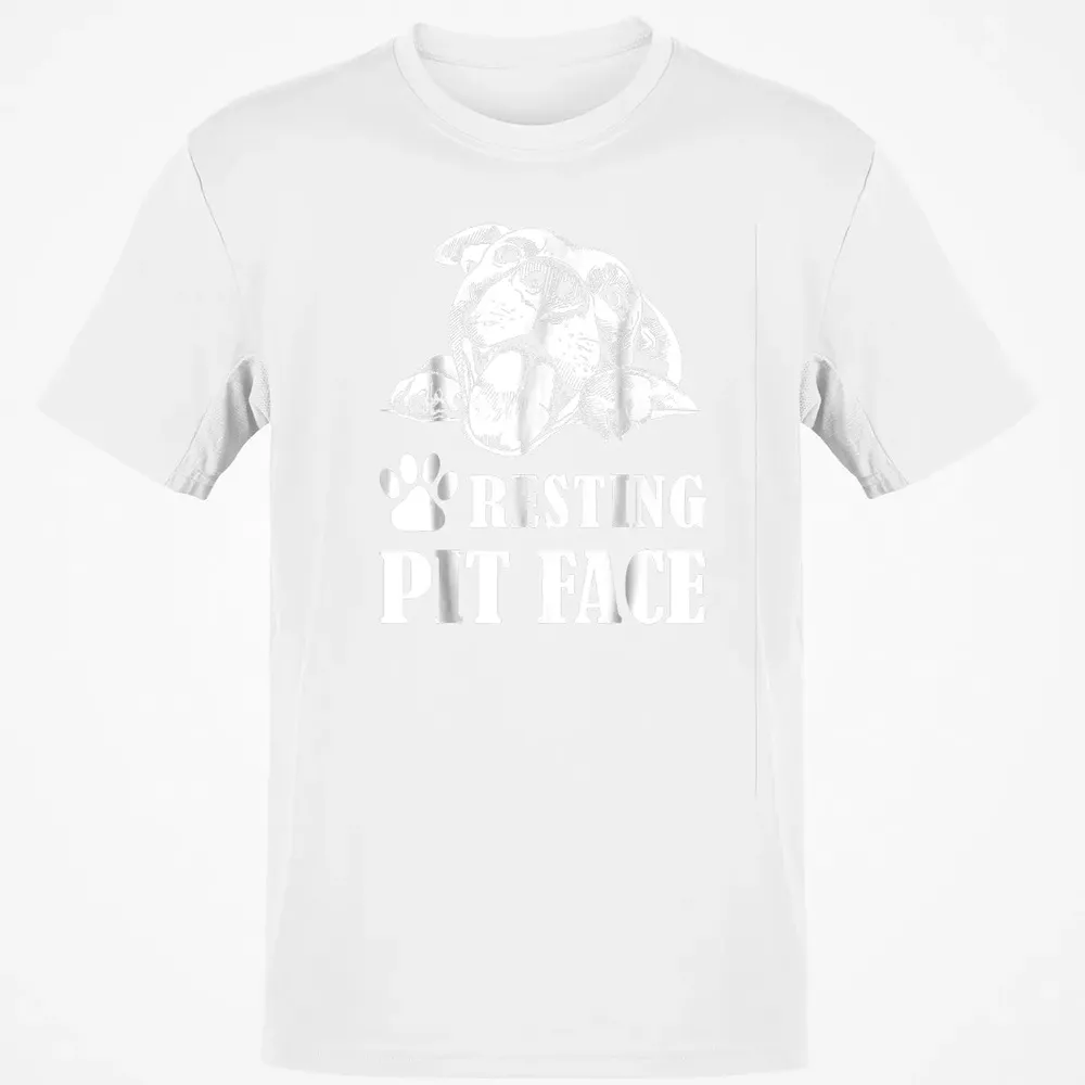 Funny Dog Pitbull Resting Pit Face Classic Unisex T-Shirt - 13
