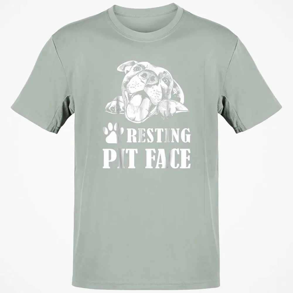 Funny Dog Pitbull Resting Pit Face Classic Unisex T-Shirt - 3