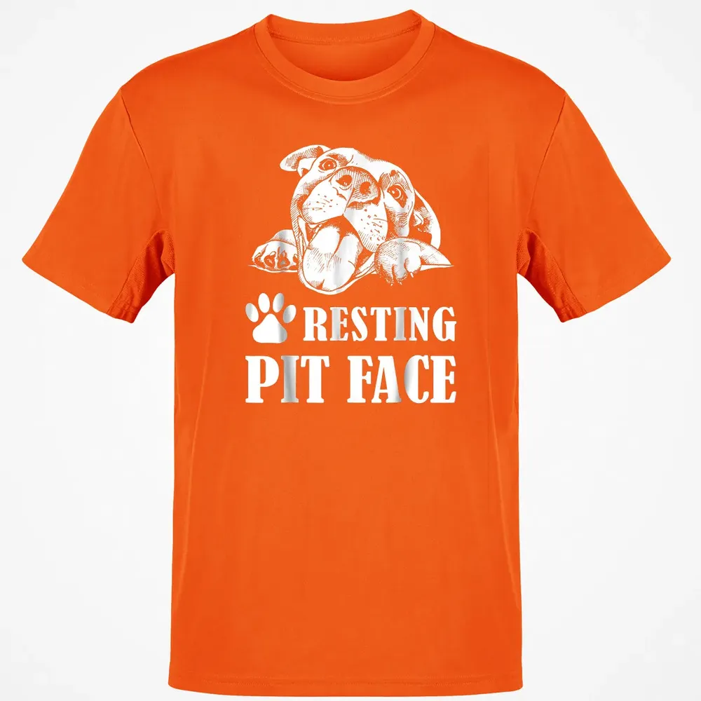 Funny Dog Pitbull Resting Pit Face Classic Unisex T-Shirt - 9