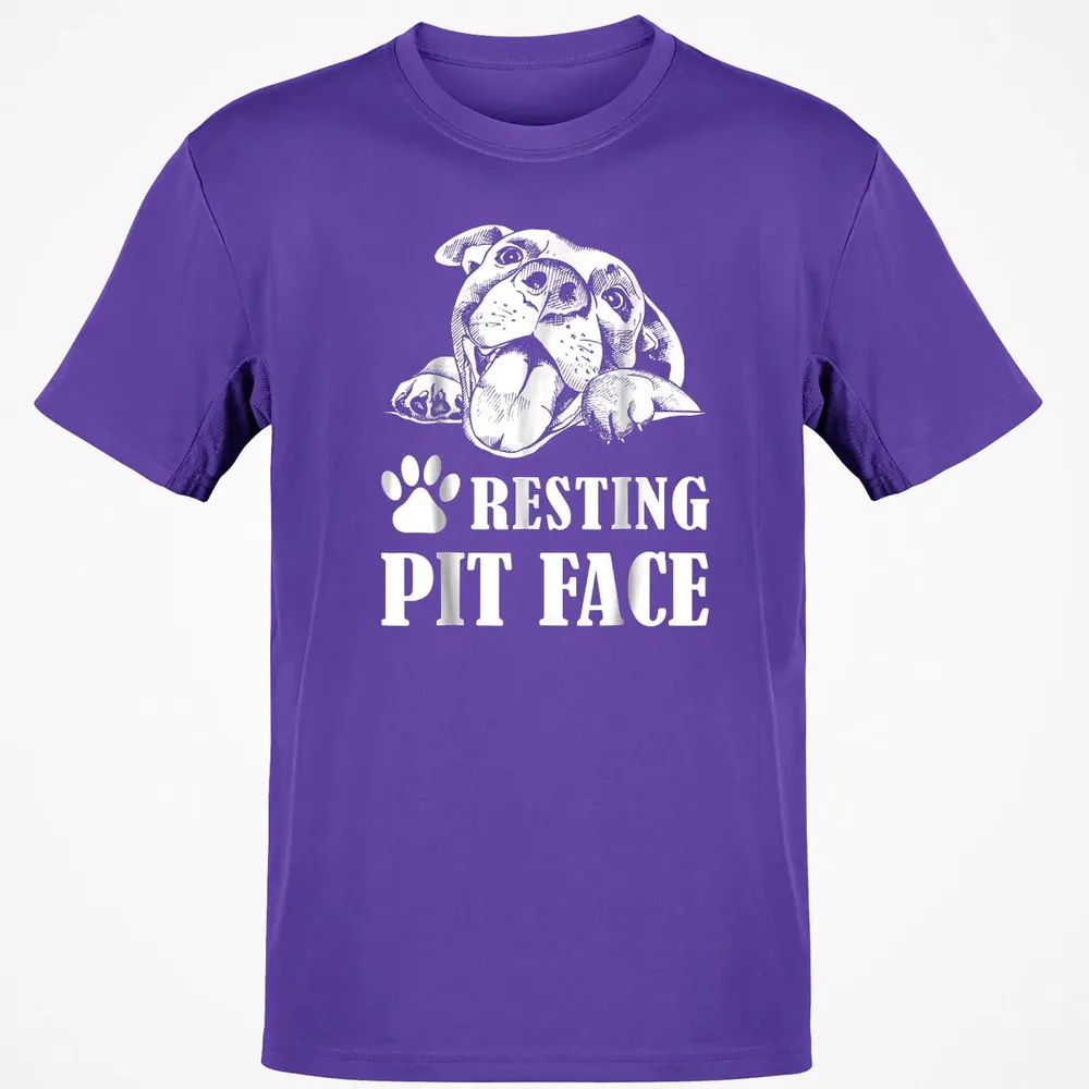 Funny Dog Pitbull Resting Pit Face Classic Unisex T-Shirt - 10