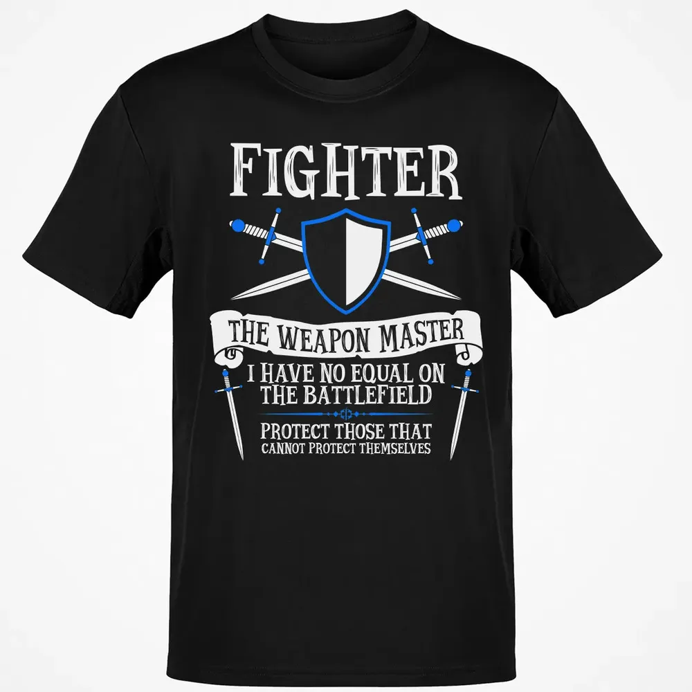 FIGHTER, THE WEAPON MASTER  (Black) Classic Unisex T-Shirt - 2
