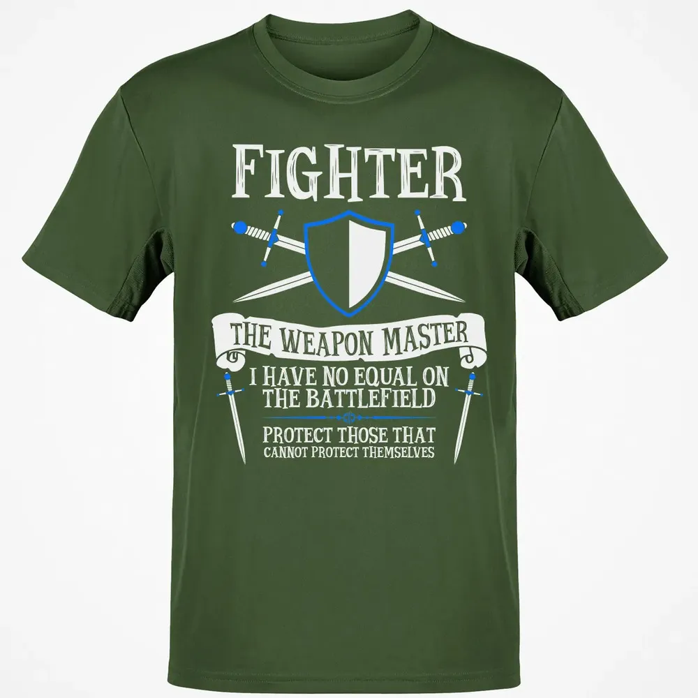FIGHTER, THE WEAPON MASTER  (Black) Classic Unisex T-Shirt - 7