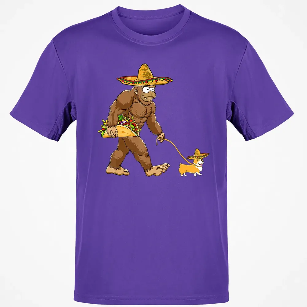 Bigfoot Taco Sombrero Corgi Dog Cinco de Mayo s Classic Unisex T-Shirt - 10