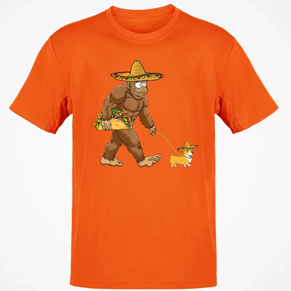 Bigfoot Taco Sombrero Corgi Dog Cinco de Mayo s Classic Unisex T-Shirt - 9