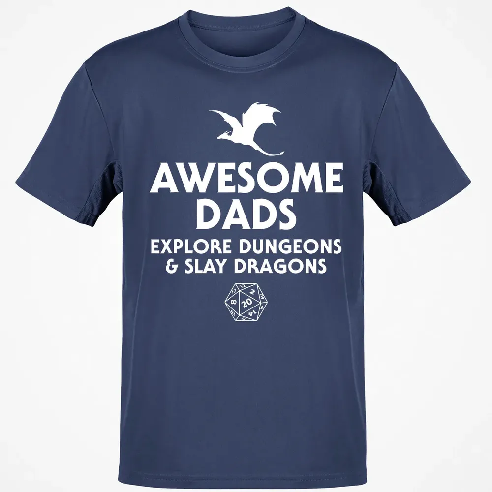 Awesome Dads Slay Dragons Classic Unisex T-Shirt - 8