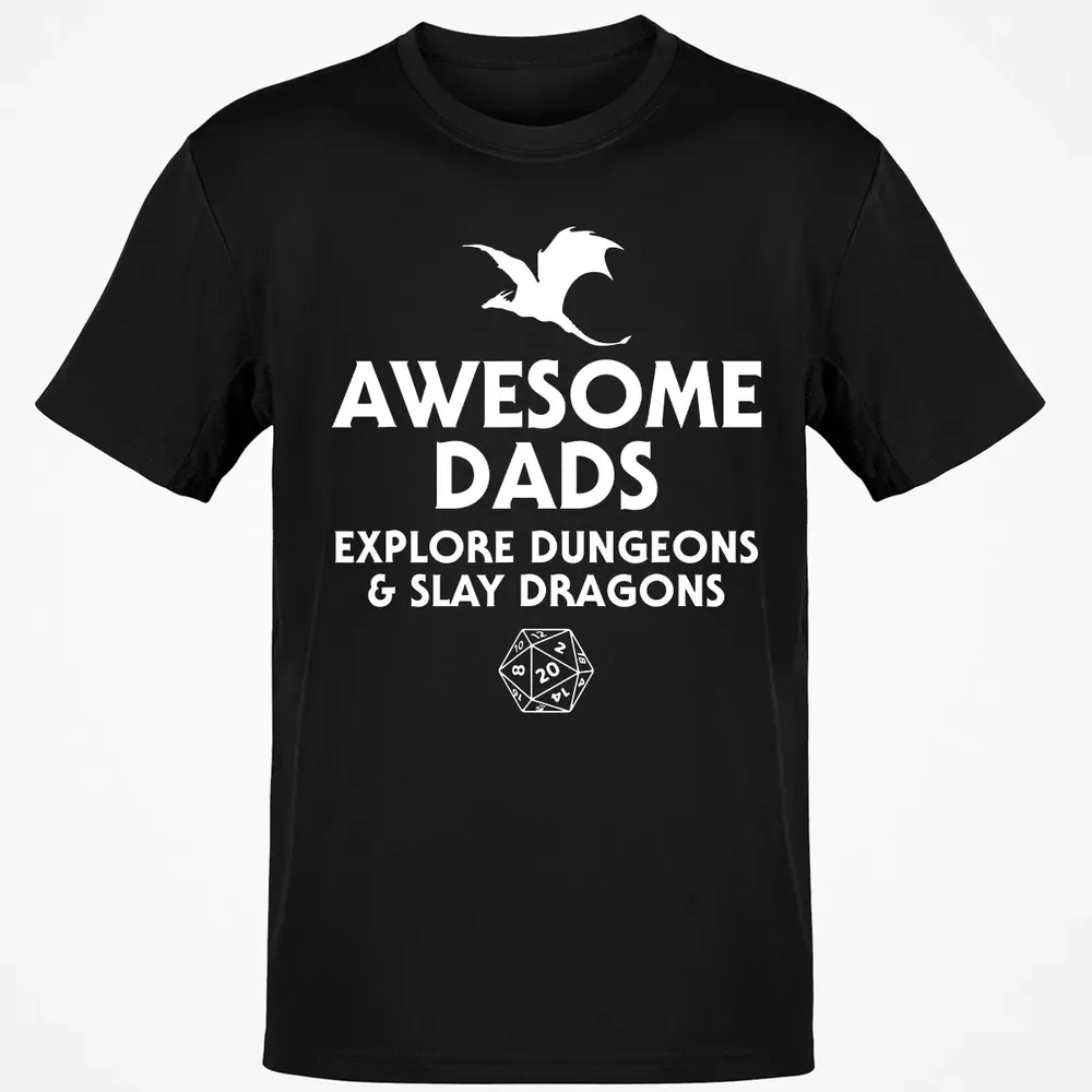 Awesome Dads Slay Dragons Classic Unisex T-Shirt - 2