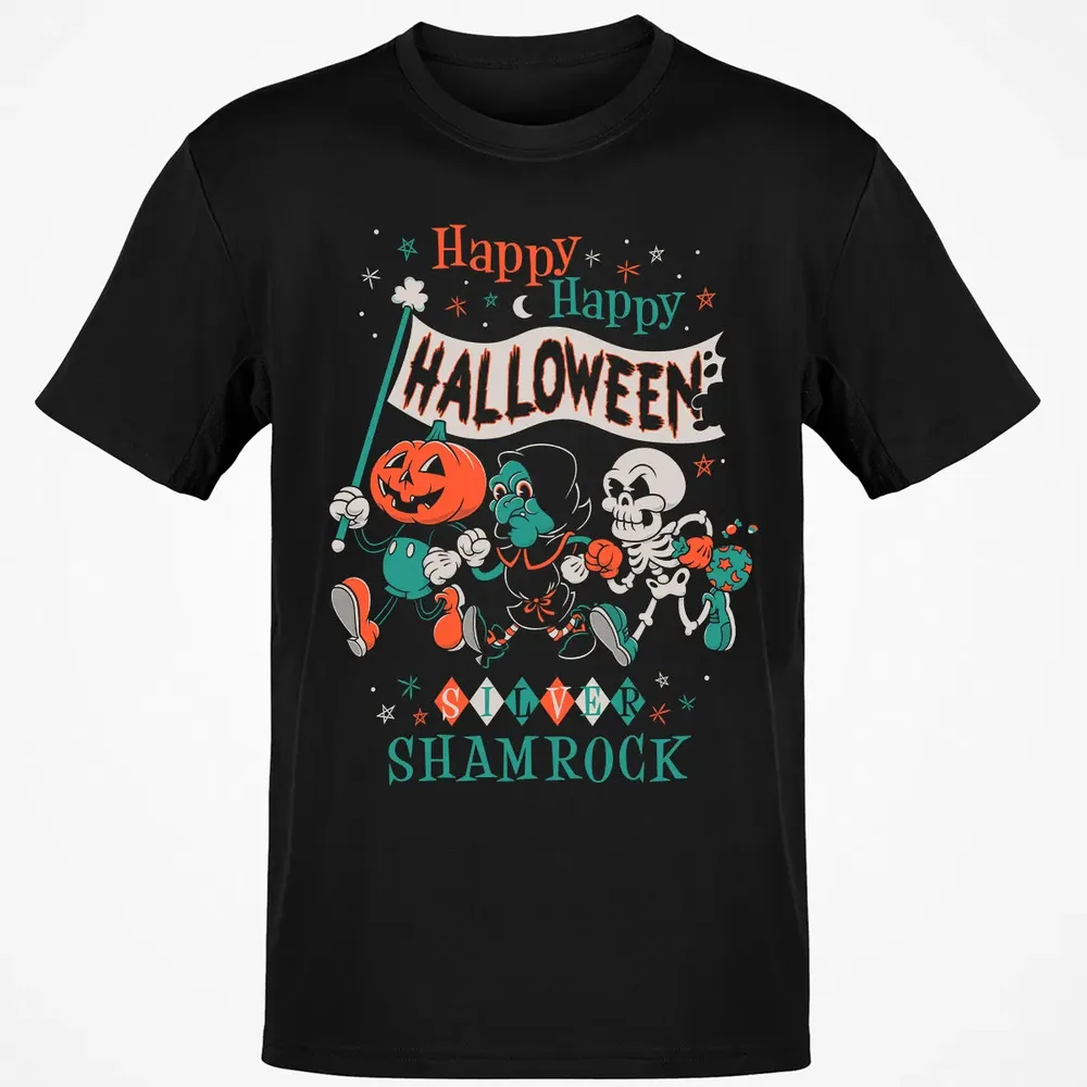 Silver Shamrock - Creepy Cute Pumpkin Classic Unisex T-Shirt - 2