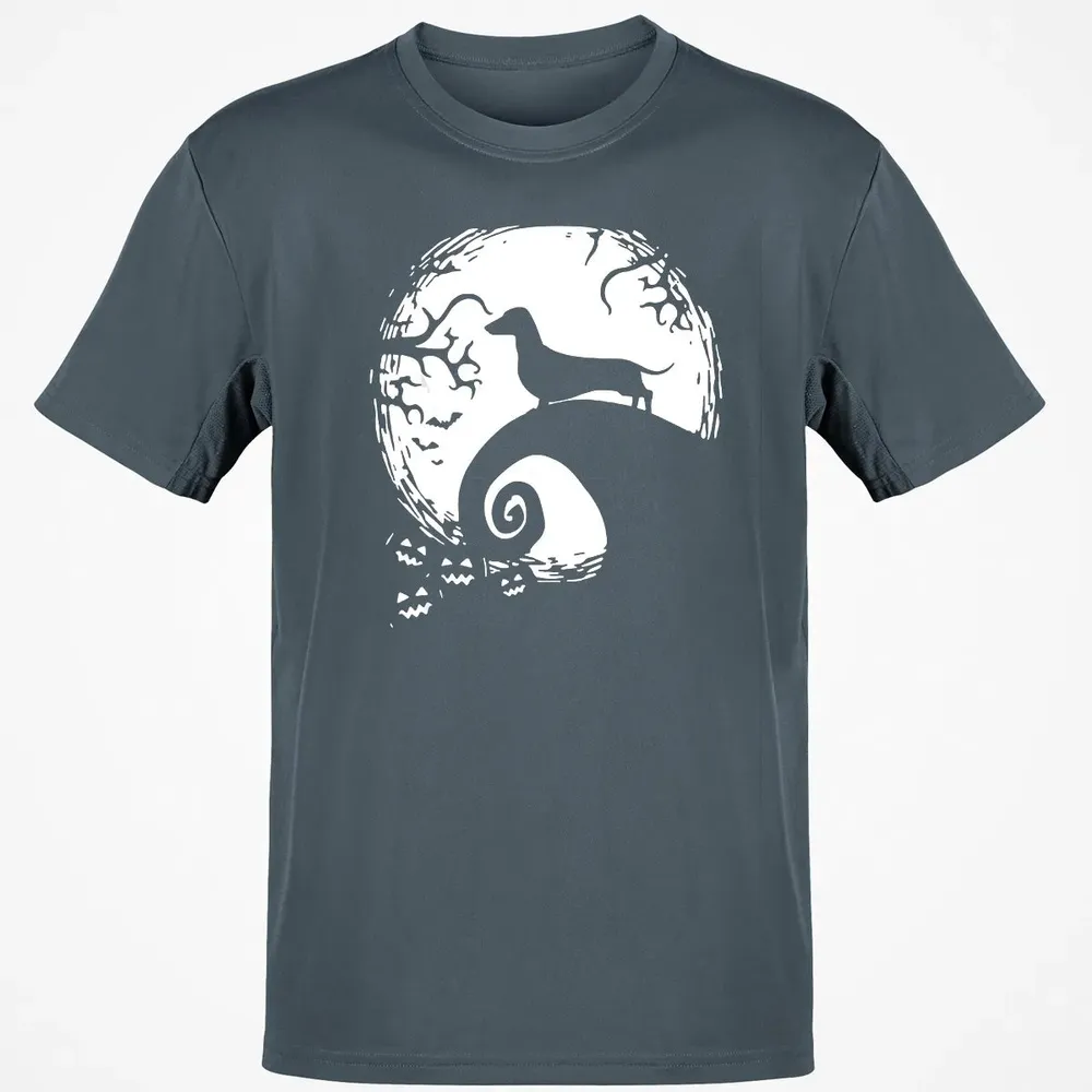 Dachshund And Moon Halloween T For Dachshund Lovers Classic Unisex T-Shirt - 4
