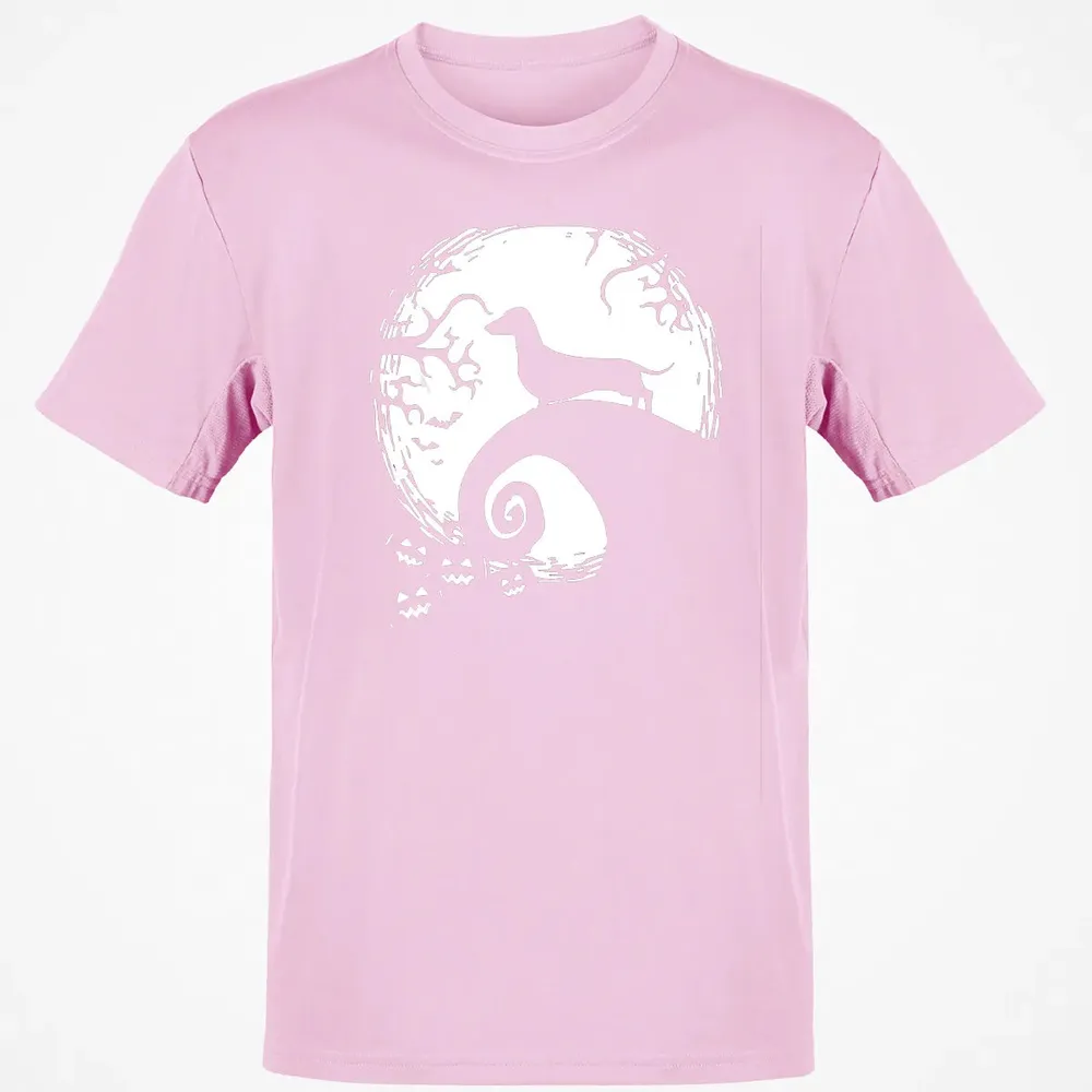 Dachshund And Moon Halloween T For Dachshund Lovers Classic Unisex T-Shirt - 6