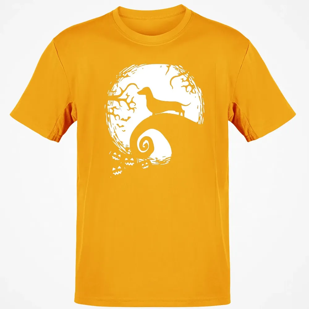 Dachshund And Moon Halloween T For Dachshund Lovers Classic Unisex T-Shirt - 5