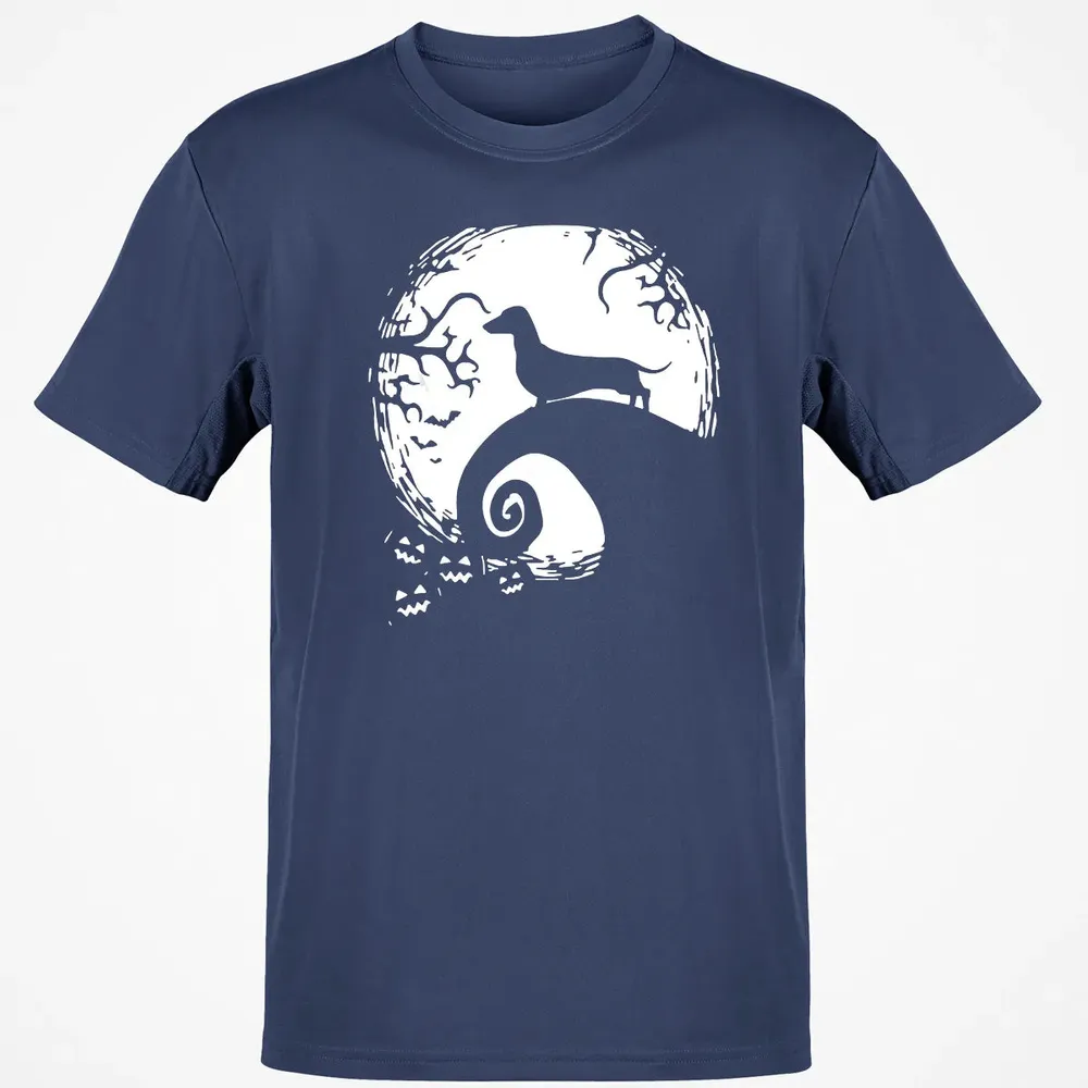 Dachshund And Moon Halloween T For Dachshund Lovers Classic Unisex T-Shirt - 8