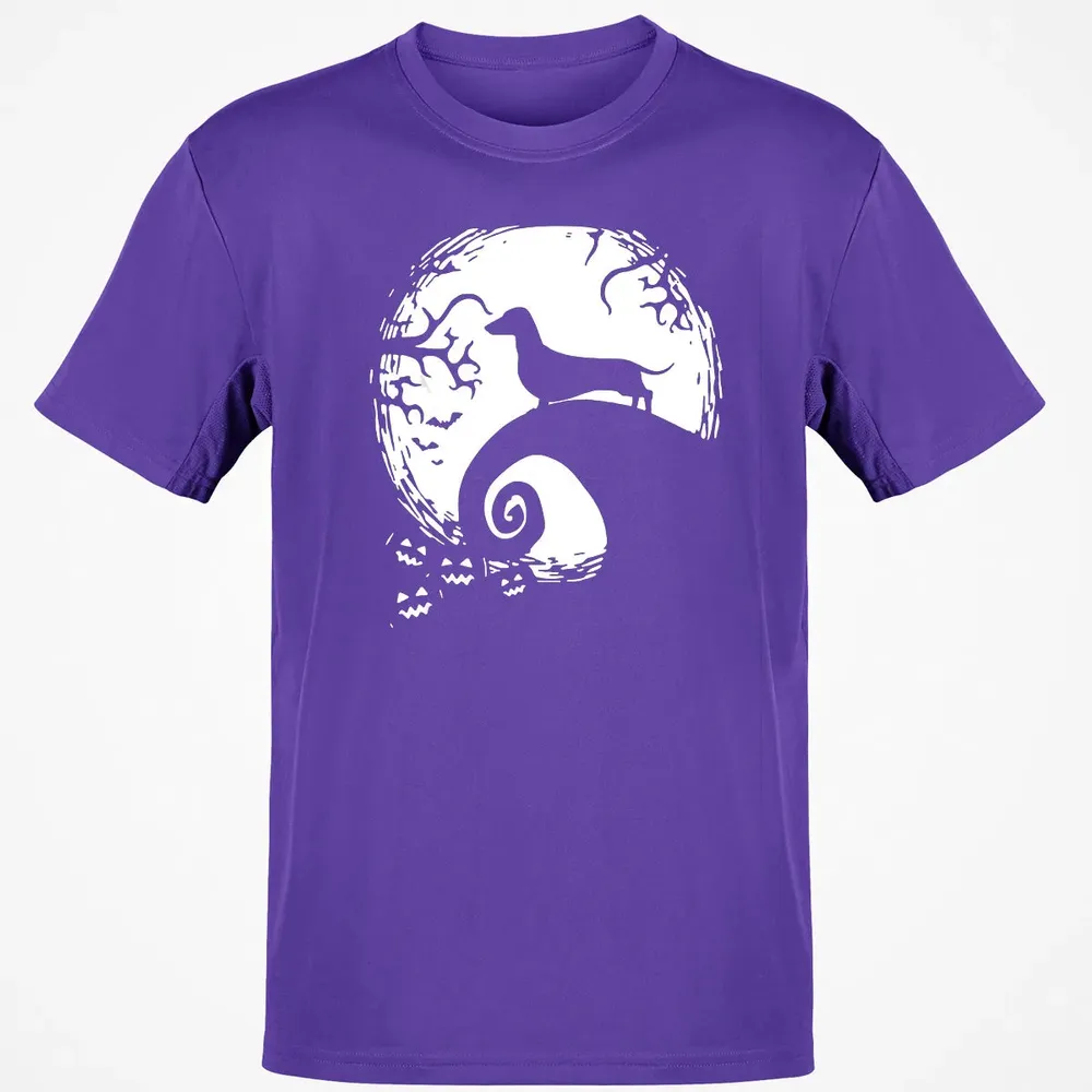 Dachshund And Moon Halloween T For Dachshund Lovers Classic Unisex T-Shirt - 10
