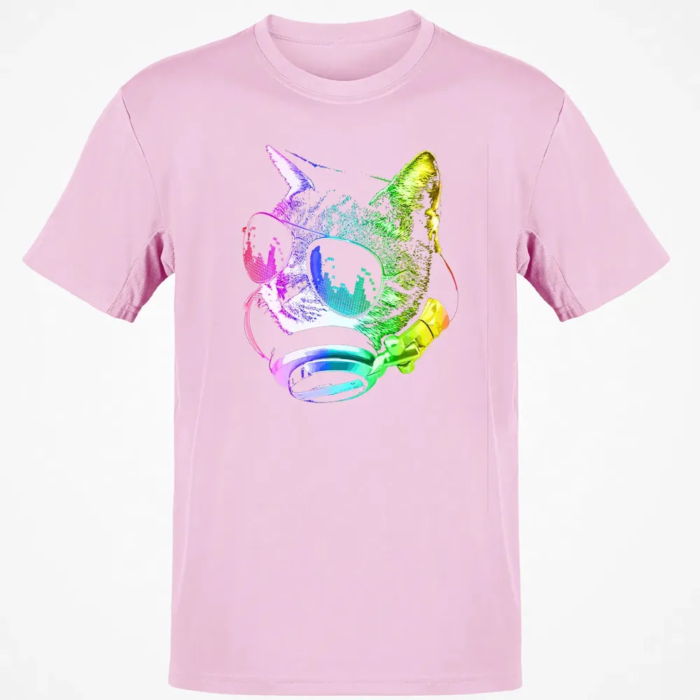 Rainbow Music Cat Classic Unisex T-Shirt - 6