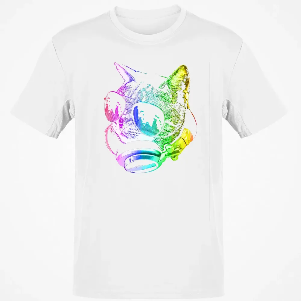 Rainbow Music Cat Classic Unisex T-Shirt - 13