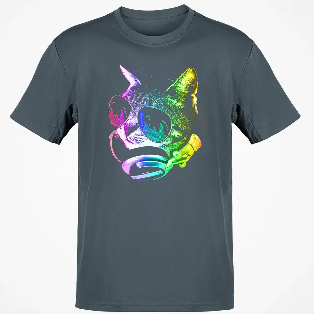 Rainbow Music Cat Classic Unisex T-Shirt - 4