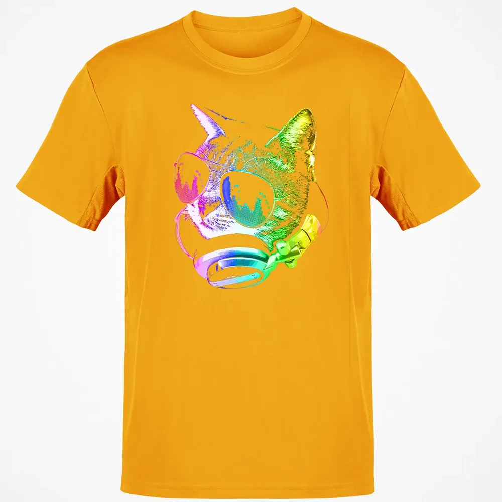 Rainbow Music Cat Classic Unisex T-Shirt - 5