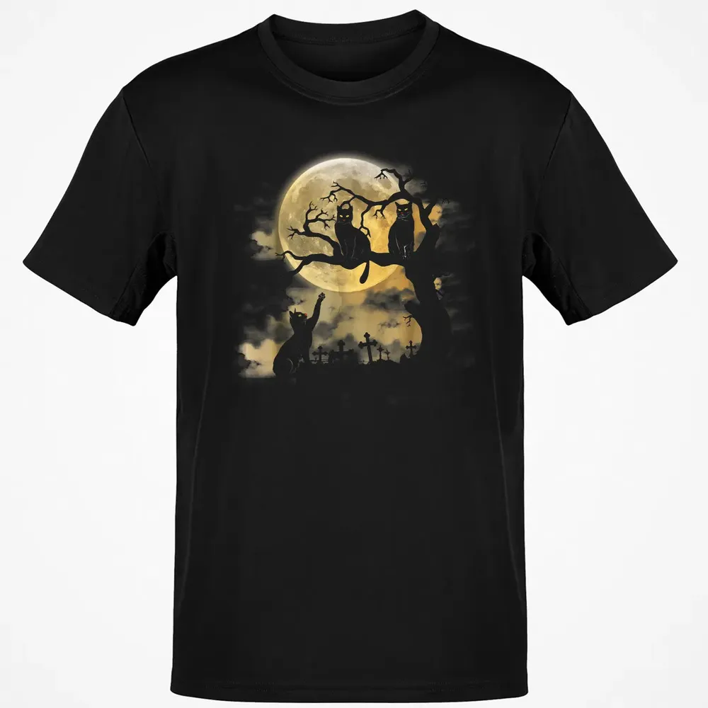 Full Moon Wiccan    Black Cat Pagan Gifts Classic Unisex T-Shirt - 2