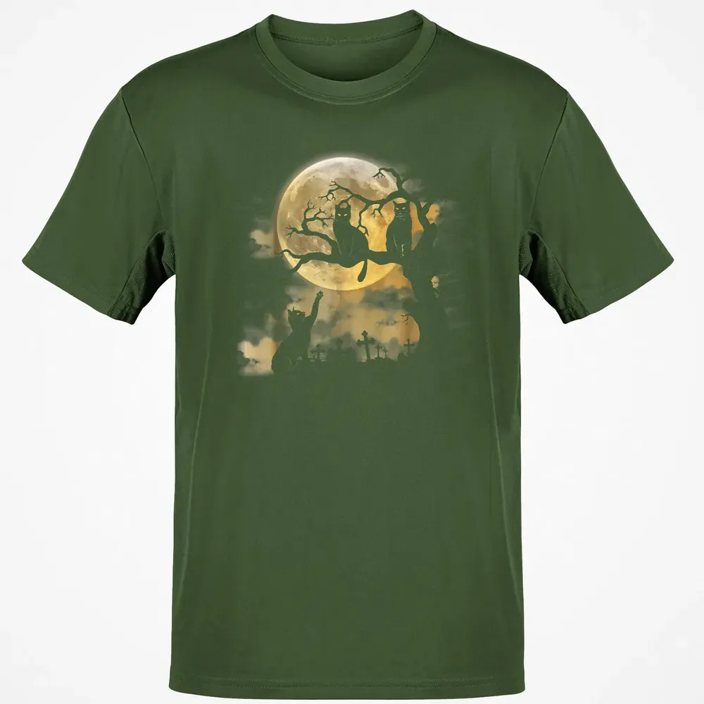 Full Moon Wiccan    Black Cat Pagan Gifts Classic Unisex T-Shirt - 7