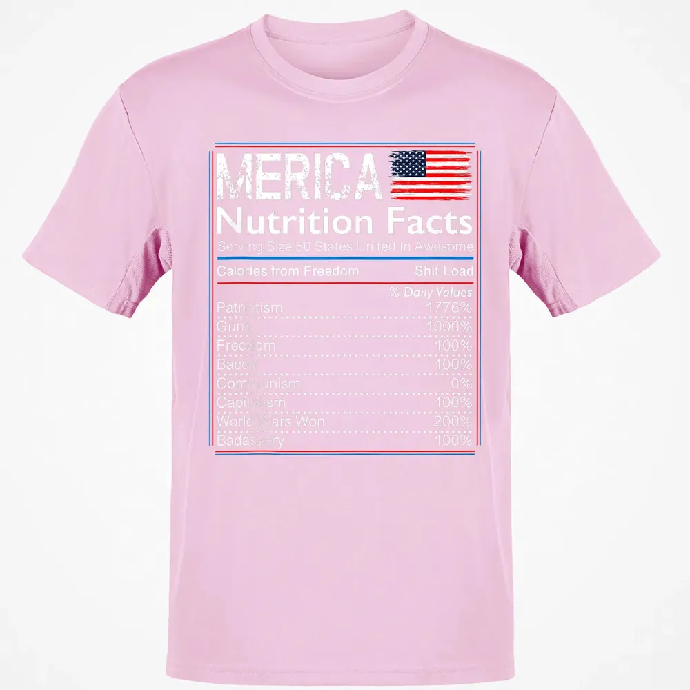 4th of July Proud American  Merica Nutrition Facts Classic Unisex T-Shirt - 6