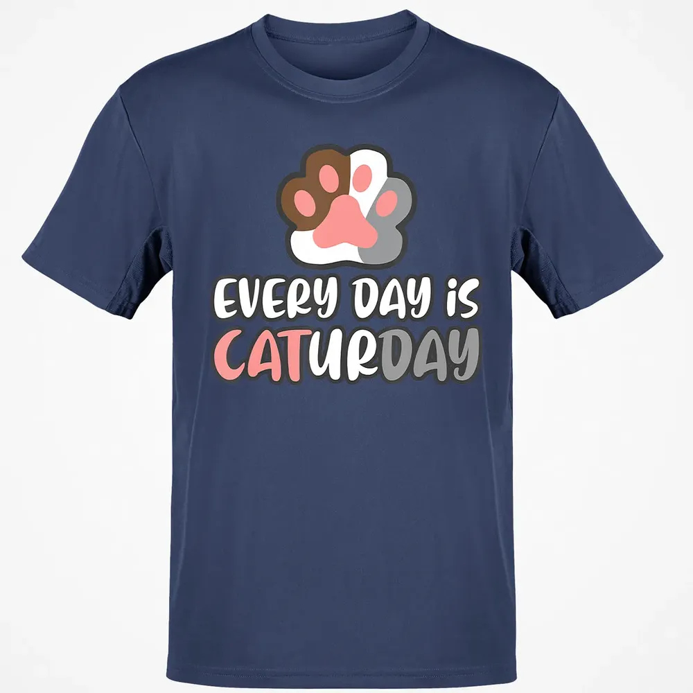 Ca Everyday Is Caturday Cat Classic Unisex T-Shirt - 8