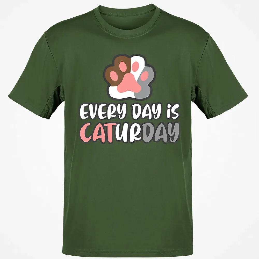 Ca Everyday Is Caturday Cat Classic Unisex T-Shirt - 7