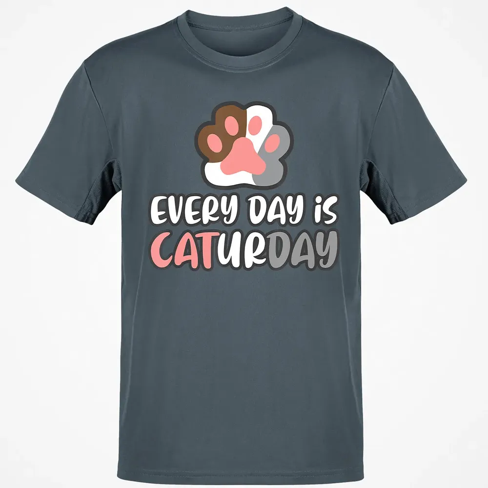Ca Everyday Is Caturday Cat Classic Unisex T-Shirt - 4