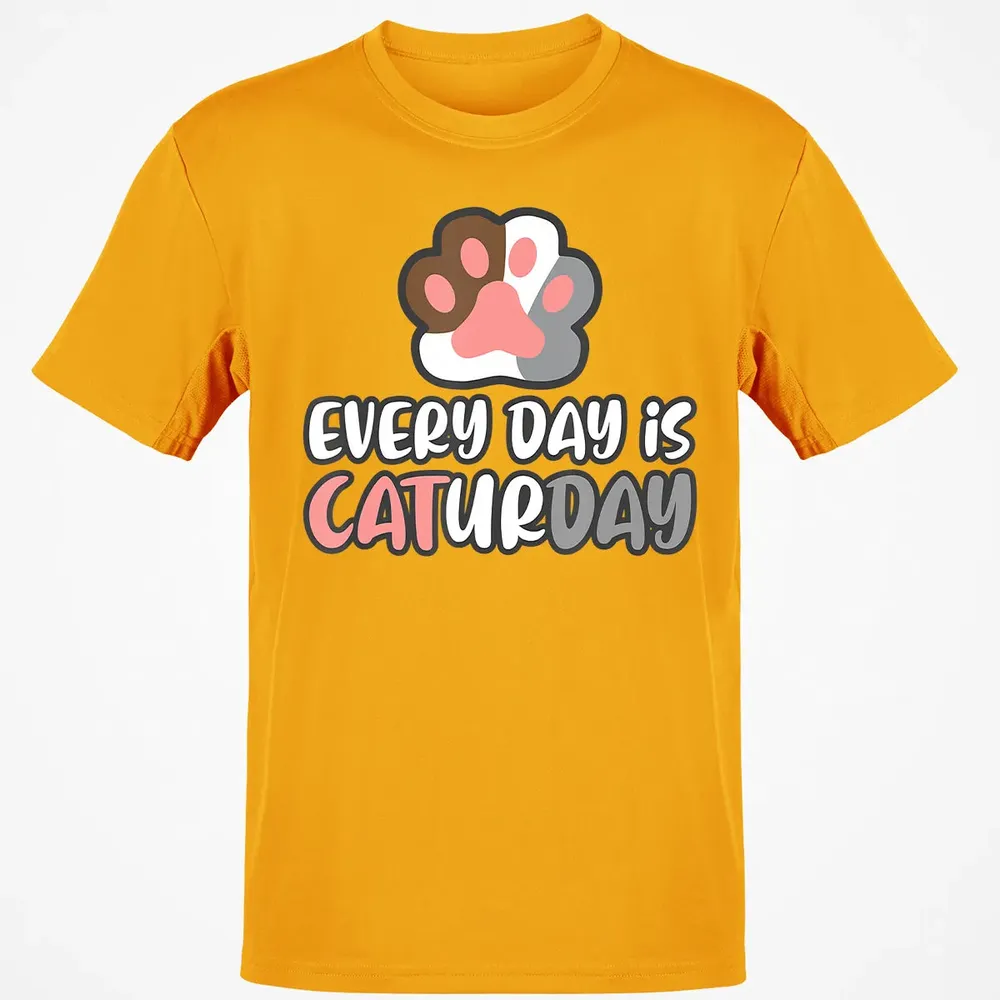 Ca Everyday Is Caturday Cat Classic Unisex T-Shirt - 5