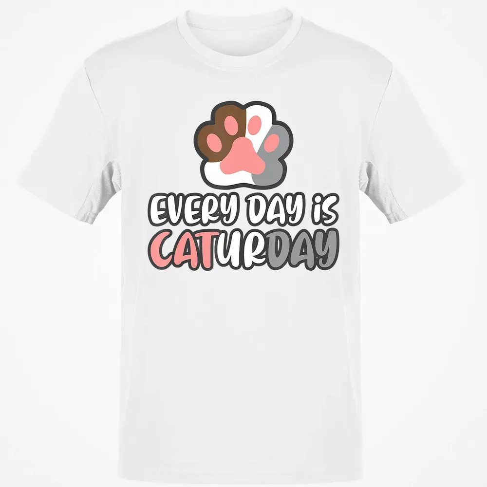 Ca Everyday Is Caturday Cat Classic Unisex T-Shirt - 13