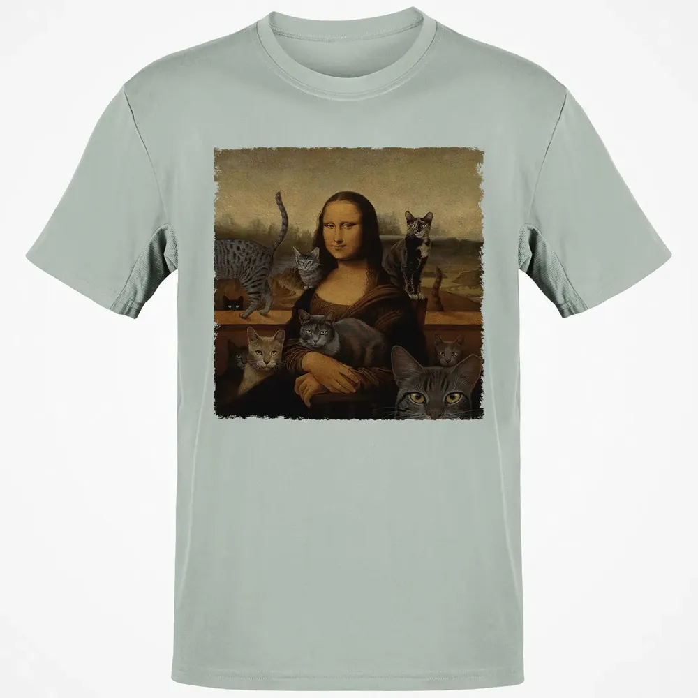 Monalisa with cats Classic Unisex T-Shirt - 3