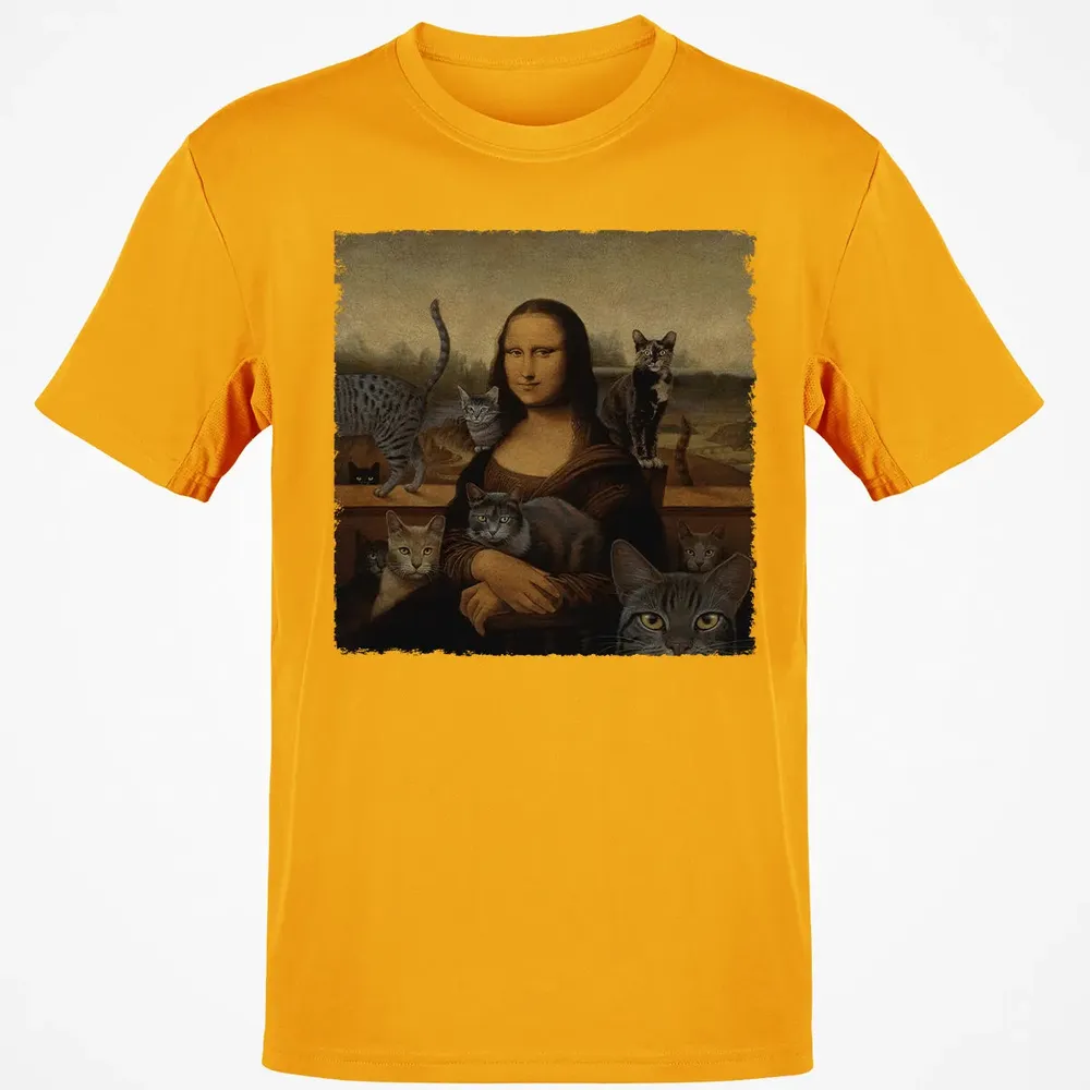 Monalisa with cats Classic Unisex T-Shirt - 5