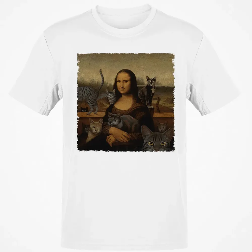 Monalisa with cats Classic Unisex T-Shirt - 13